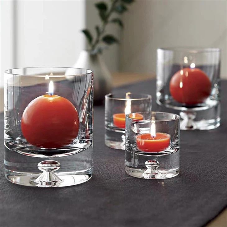 Crystal Glass Cylinder Tea Light Holder 1 Crystal Glass Cylinder Tea Light Holder 1