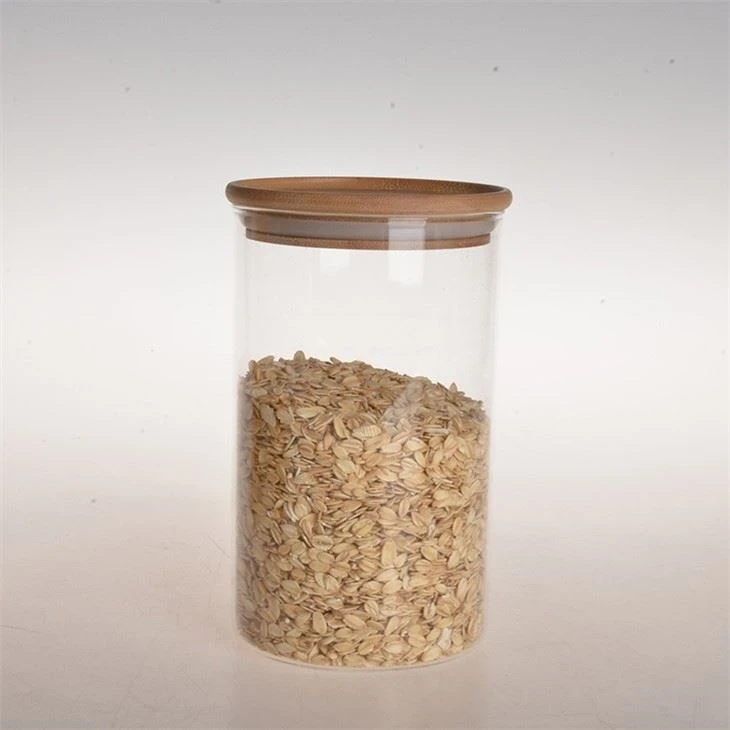 Airtight Glass Storage Canister With Bamboo Lid
