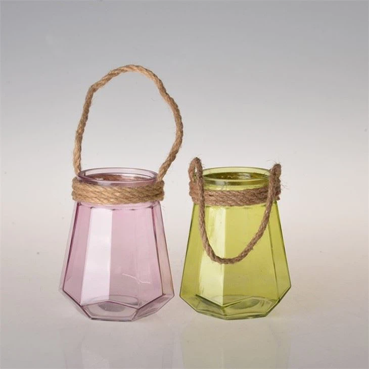 Candle Holder Jar With Rose & Green