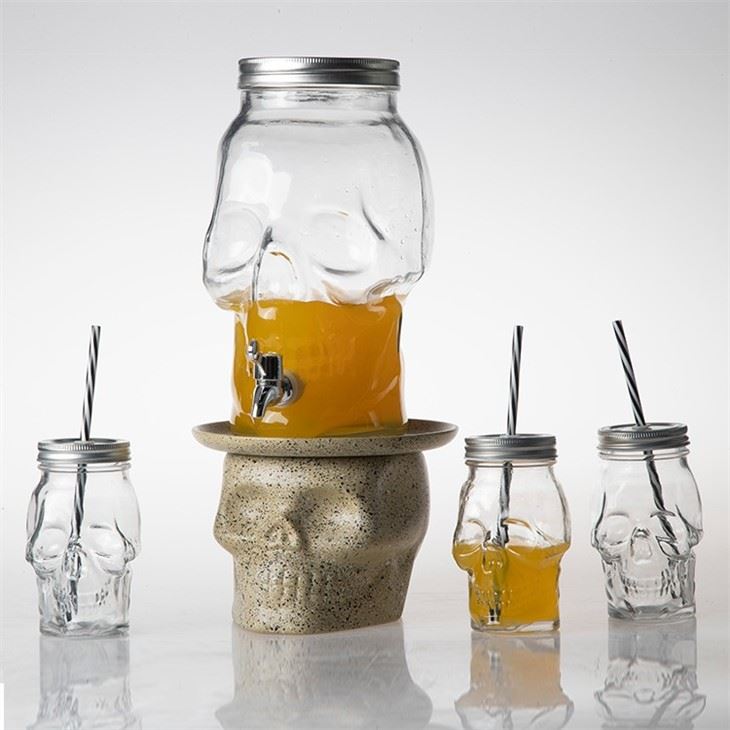 Glass Juice Wine Dispenser