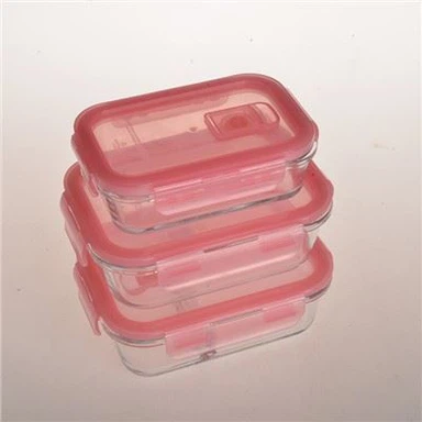 気密蓋付きガラス食品保存容器