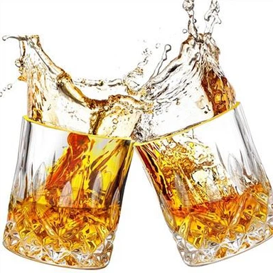 クリスタルチェック柄ウィスキーグラス