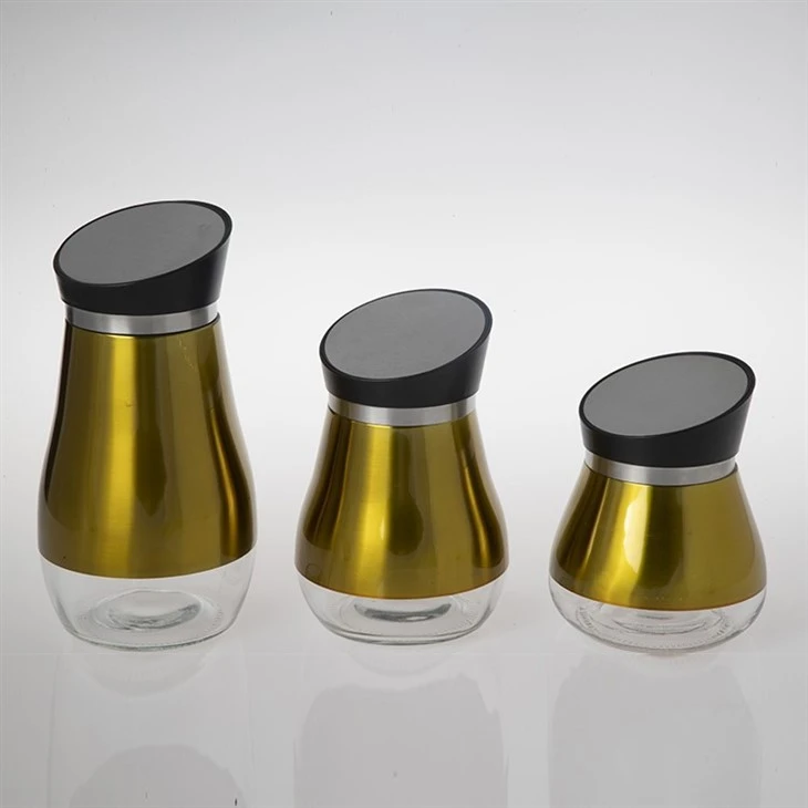 ステンレススチール + ガラス製ストレージ