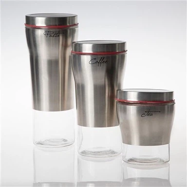 金属付きガラススパイスジャー