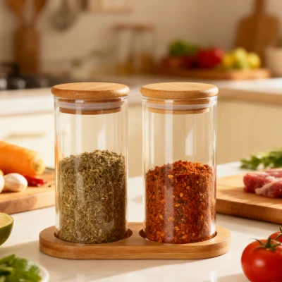 2-piece Storage Jars Set