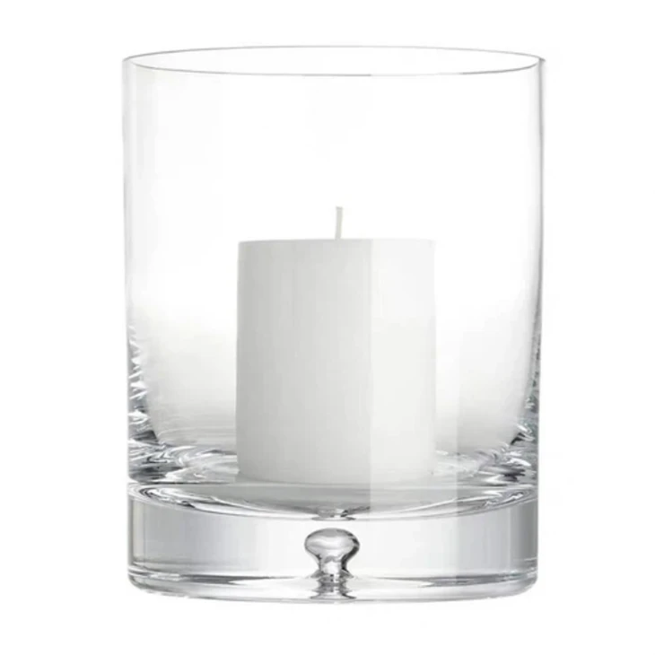 Crystal Glass Cylinder Tea Light Holder