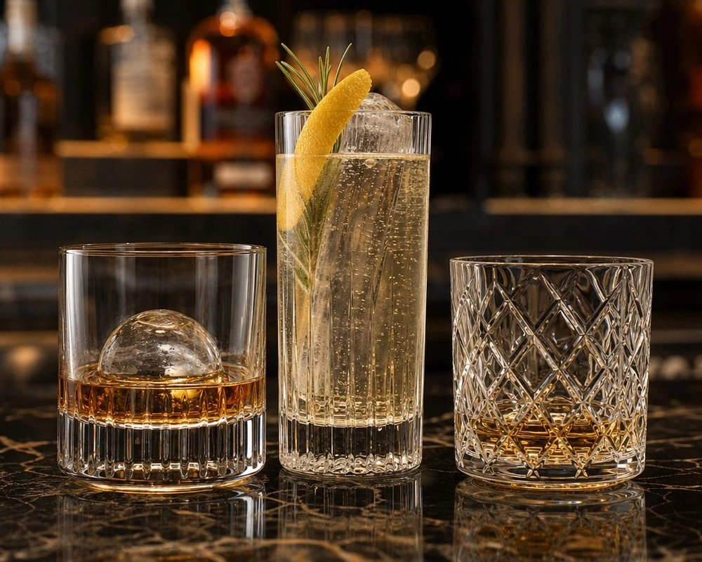 Custom whiskey and bar glasses with thick bases for commercial bars Custom whiskey and bar glasses with thick bases for commercial bars