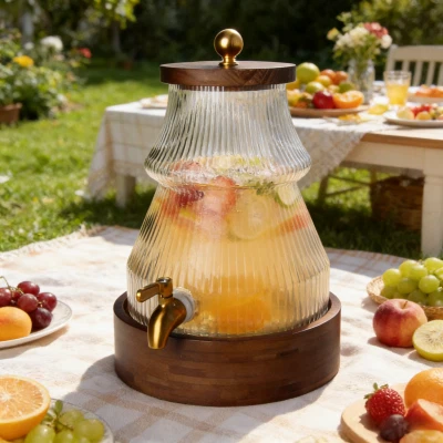 クリスマスツリーガラス飲料ディスペンサー